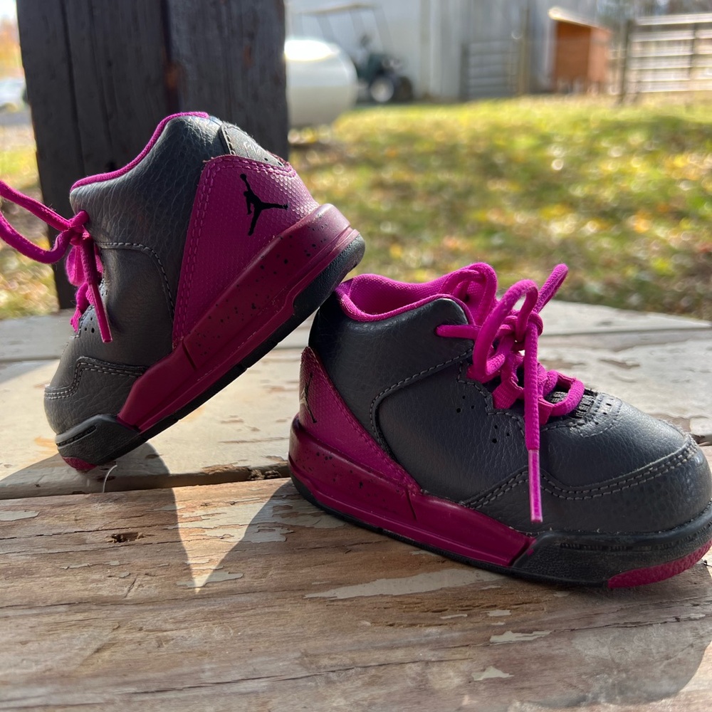 Jordans 4C Purple and Gray Sneakers